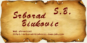 Srborad Biuković vizit kartica